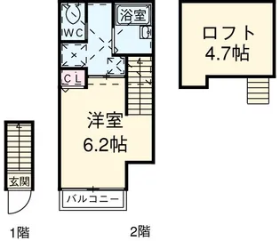 バーミープレイス赤羽【2階】の間取り