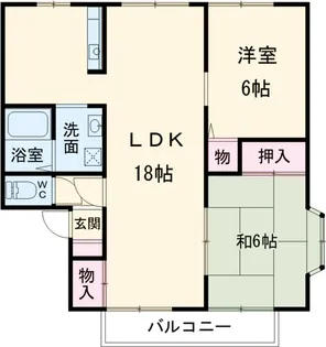 コーポアドラシオンD【201号室】の間取り