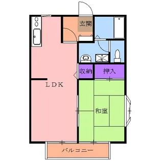 シャトー平松【1階】の間取り