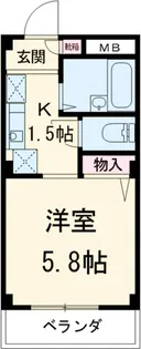 塙田壱番館【203号室】の間取り