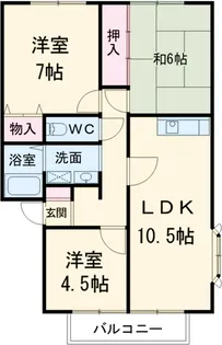 メゾンド・ユリ B【2階】の間取り