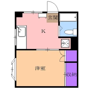 シティーハイツセゾン【105号室】の間取り