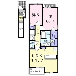 プラスターⅡ【2階】の間取り