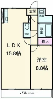 壱番館元今泉【8階】の間取り