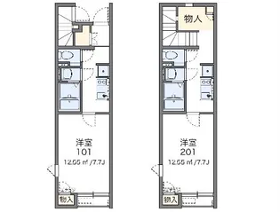 レオネクストウエスト【102号室】の間取り