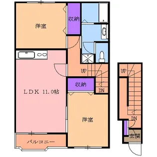 メゾンド・エスポワール伍番館【2階】の間取り