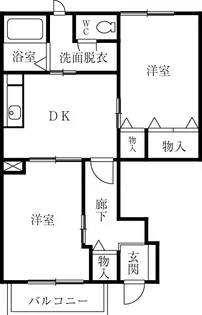 トランキール 壱番館【1階】の間取り