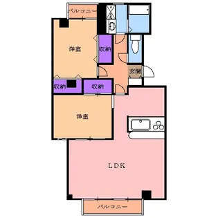 パレス・ド・エトワール【O-D号室】の間取り