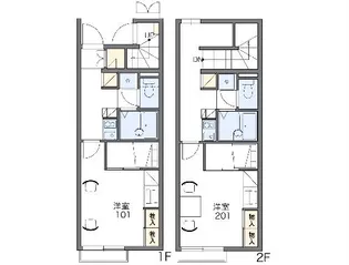 レオパレスTIARA【202号室】の間取り