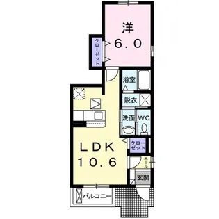 ヴィラ・大堀端B【1階】の間取り