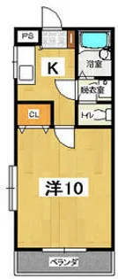 サンワハイツ 5号棟【203号室】の間取り