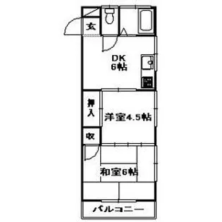 テラスマンション【2階】の間取り
