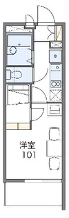 レオパレスイエルバ【1階】の間取り