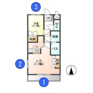 スイートアリッサム【2階】の間取り