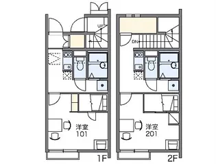 レオネクストパウダウスー【108号室】の間取り