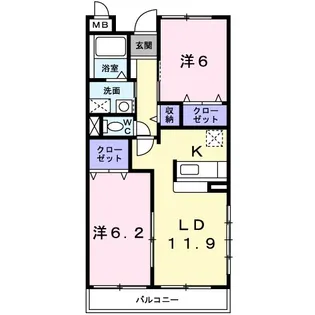 エレガンシア ルーナ【3階】の間取り