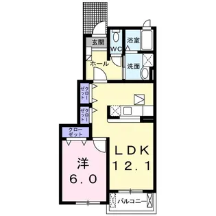 シイナハイツⅡ【1階】の間取り