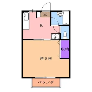 中久保ハイツ【2-3号室】の間取り