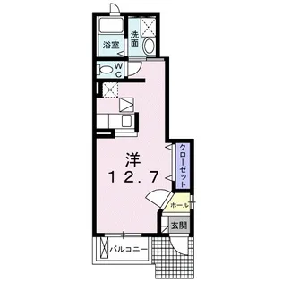 カーサ・フェビアン【1階】の間取り