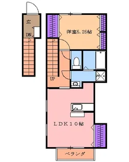 フラッツァ ドゥーズ C【202号室】の間取り