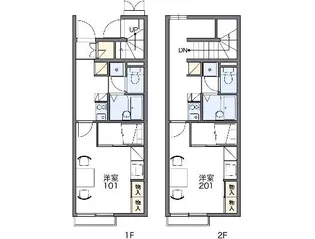 レオパレスクサカワA【1階】の間取り