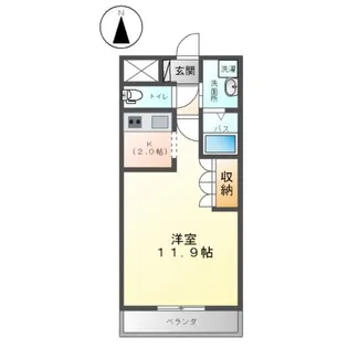 クローバーハウスC【1階】の間取り