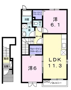 ベル・ソレイユⅡ【2階】の間取り