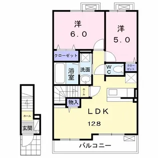セレーネ A【2階】の間取り