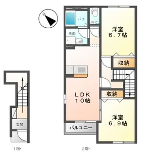 メルヴェイユ【2階】の間取り
