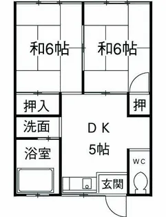 滝本荘【2階】の間取り