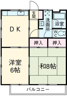 もちづきぱぁーとⅢ【2階】の間取り