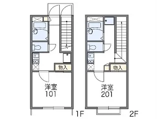 レオパレスグランシャリオ【2階】の間取り