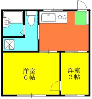 石橋フラッツⅠ【3階】の間取り