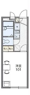 レオパレスあけしろ【105号室】の間取り