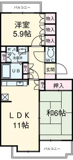 ウィステリア緑ヶ丘【1階】の間取り