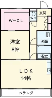 シャトーインTOKAI【403号室】の間取り