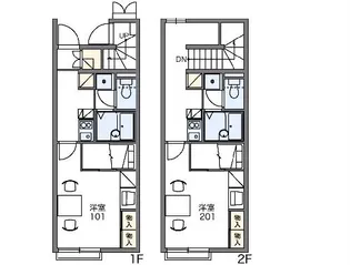 レオパレスサクセスⅡ【101号室】の間取り