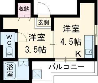 東本郷アパート【2階】の間取り
