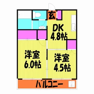 星野ビル【605号室】の間取り