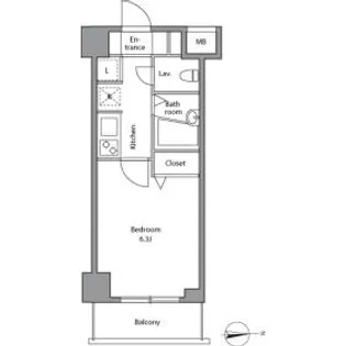 レジディア上落合【1階】の間取り