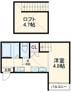 LIEN芝中田【103号室】の間取り