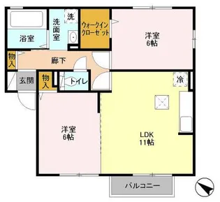 ボナールA【102号室】の間取り
