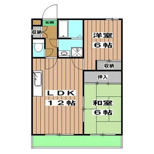 アズール中川【303号室】の間取り