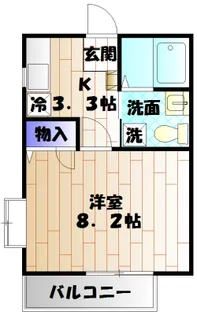 ハイツひらが【201号室】の間取り