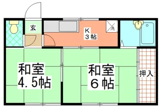 岡部マンション【205号室】の間取り