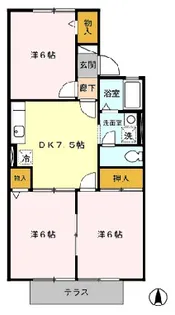 ルピナスM【203号室】の間取り