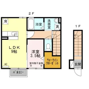 ラフィーネ禮【202号室】の間取り