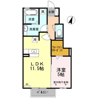 コンフォートK【102号室】の間取り