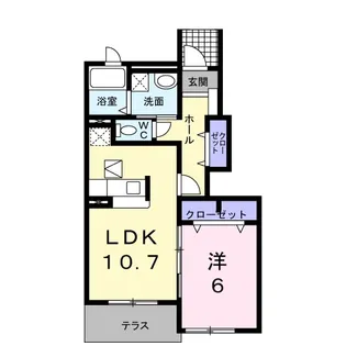 サン・ブローテ丹後【1階】の間取り
