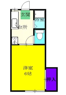 本多荘1【202号室】の間取り